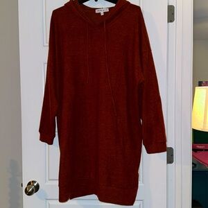 Sweater dress. Size 2x. Rust orange.